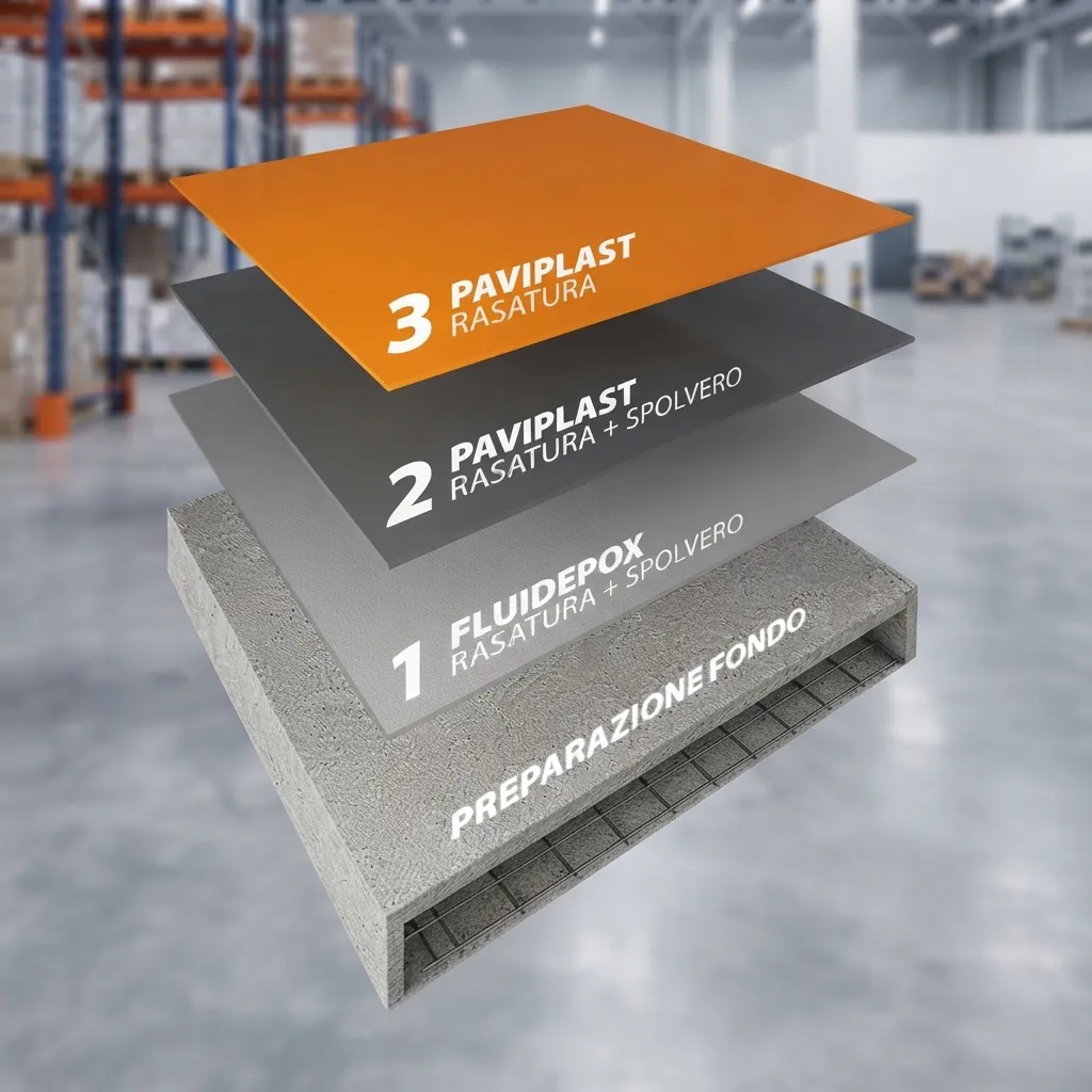 Epoxy multi-layer 3–4 mm: build-up of the system