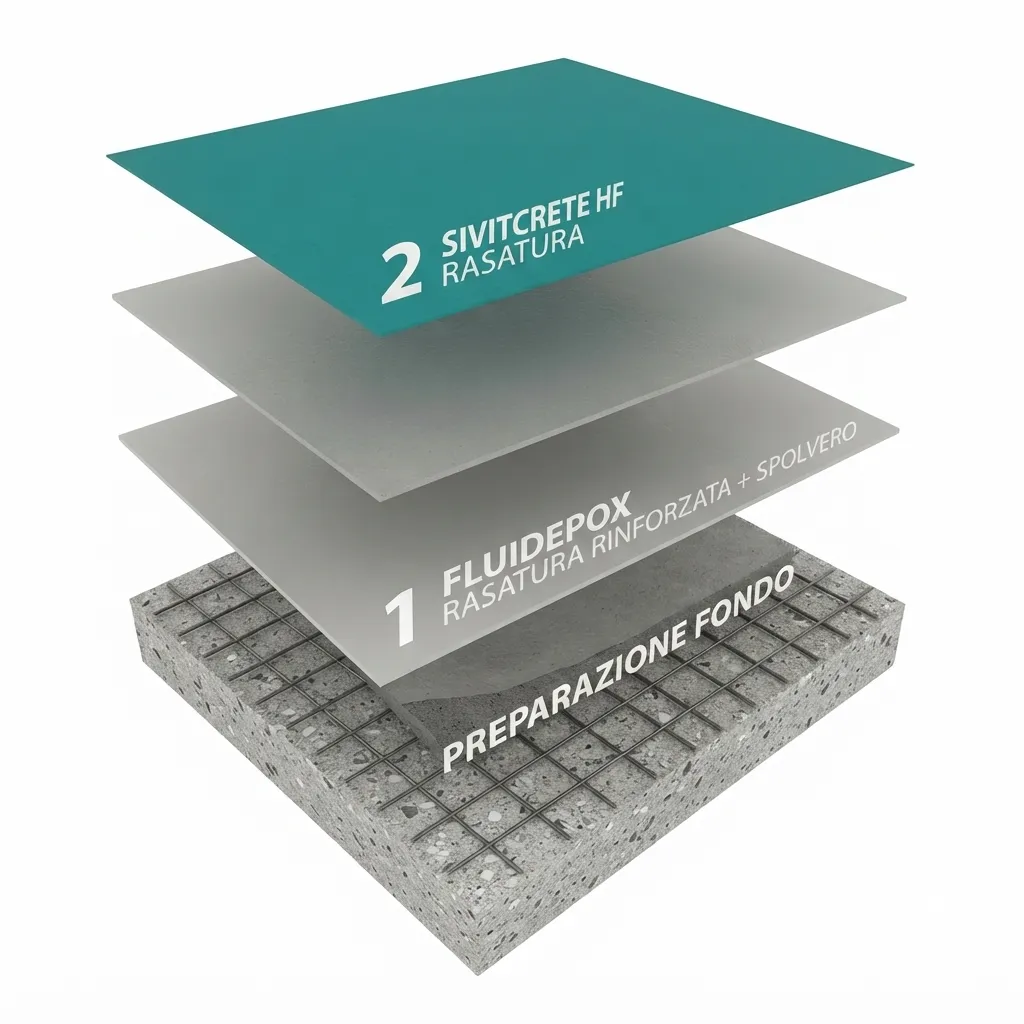 Spatulated polyurethane-cement: build-up of the system