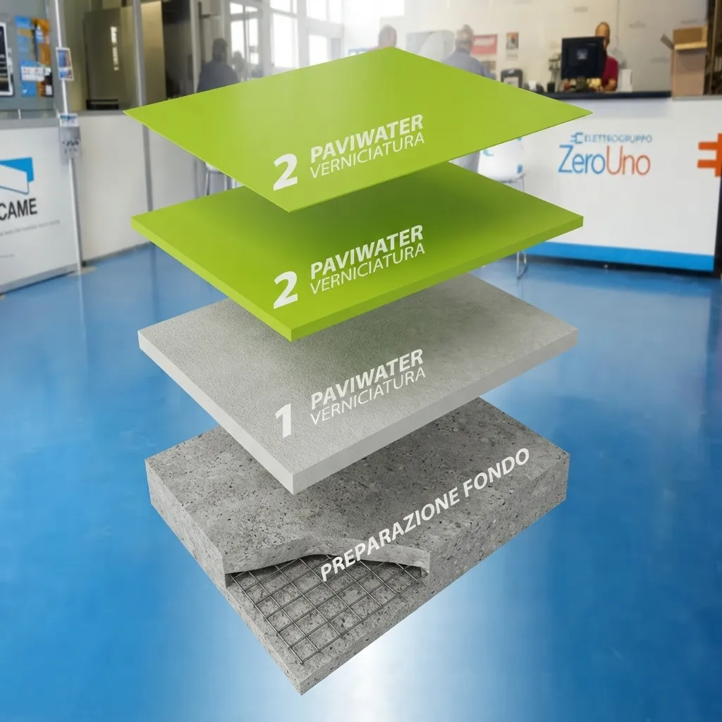 Epoxy coating: build-up of the system